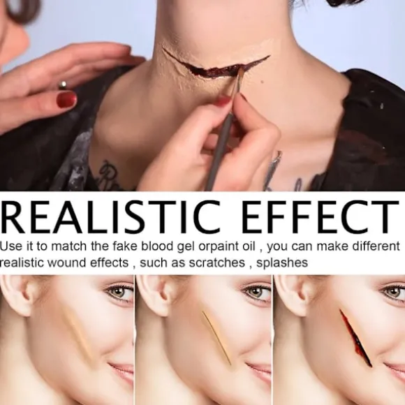 Halloween ar voks falsk blod gel makeup sæt specialeffekter ar spatel