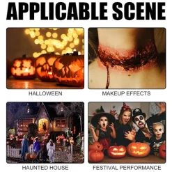 Halloween ar voks falsk blod gel makeup sæt specialeffekter ar spatel