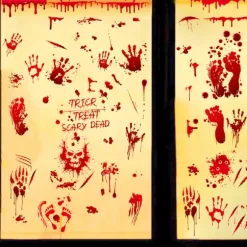 Halloween Blod Hånd Aftryk Fjernelse PVC Vægklistermærke Ny Stue Dekoration Klistermærke