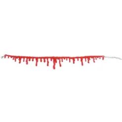 Halloween bloddroppande halsband blodvampyr vampyrhalsband Red one size