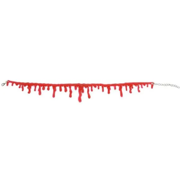 Halloween bloddroppande halsband blodvampyr vampyrhalsband Red one size