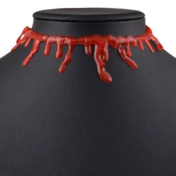 Halloween bloddroppande halsband blodvampyr vampyrhalsband Red one size