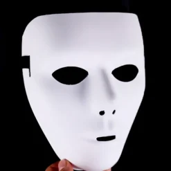 Halloween Cool PVC Kamen Rider Ghost Dance Hip Hop Maske Hvid N A4