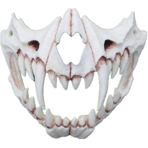 Halloween Cosplay Harpiksmaske Den Japanske Drage Gud Maske Dyrtema Fest Dyreskelet Halvmaske