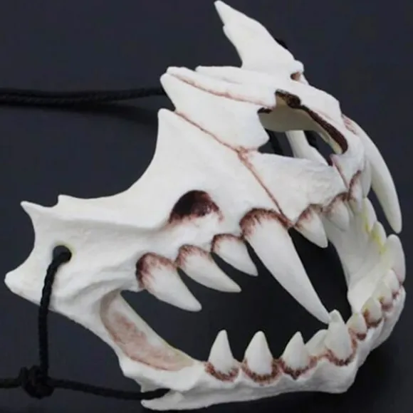 Halloween Cosplay Harpiksmaske Den Japanske Drage Gud Maske Dyrtema Fest Dyreskelet Halvmaske
