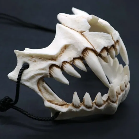 Halloween Cosplay Harpiksmaske Den Japanske Drage Gud Maske Dyrtema Fest Dyreskelet Halvmaske