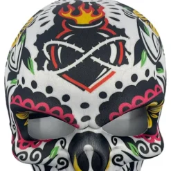 Halloween Día de Muertos Sukkerkranie Kostume Maske Día de Muertos Udklædning (flamme)