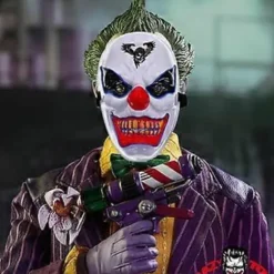 Halloween Dekoration LED Klovnemaske, Skræmmende Lysende Joker Maske, Halloween Dekoration Julekarneval Kostume Cosplay Fest Maske
