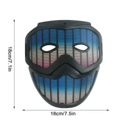 Halloween Dekorationer Led Maske Glødende Maske Cool Natglødende Rædsel Fest Maskerade DJ Kostume Fest Halloween Maske