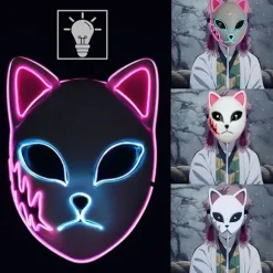 Halloween Demon Slayer Maske Japansk Anime Cosplay