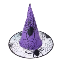 Halloween Edderkop Heksehat Fødselsdag Festival Fest Rollespil Forsyninger til Nytårsaften Fest Baggrundsdekoration Rød[D] Blue 8X6.5X0.25cm