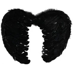 Halloween Engel Vinger Cosplay Engel Kostume Black 55*40CM