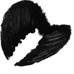 Halloween Engel Vinger Cosplay Engel Kostume Black 55*40CM