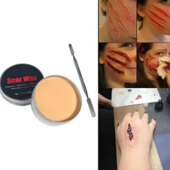 Halloween Falsk Sår Ar Make-up Voks til Scene Specialeffekter