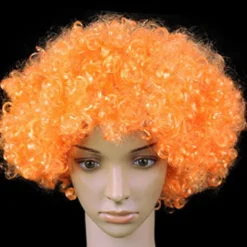 Halloween Farverige LED Lysende Afro Krøllet Klovn Paryk Cosplay Blinkende Glød Eksplosion Bølget Hår Sjov Cirkus Karneval Par