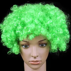 Halloween Farverige LED Lysende Afro Krøllet Klovn Paryk Cosplay Blinkende Glød Eksplosion Bølget Hår Sjov Cirkus Karneval Par