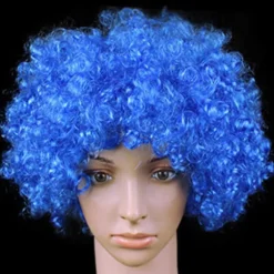 Halloween Farverige LED Lysende Afro Krøllet Klovn Paryk Cosplay Blinkende Glød Eksplosion Bølget Hår Sjov Cirkus Karneval Par