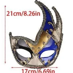Halloween Fest Maske Mardi Gras Maske Venetianske Maske Maskerade Maske Aften Proms Maske til Kvinder Mand Rød Red