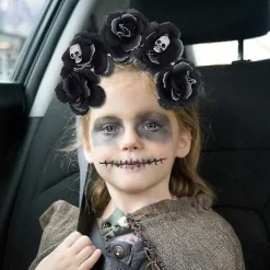 Halloween Fest Simulation Blomster Hovedspænde Skum Kranie Hovedbeklædning (C, Stil)