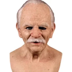 Halloween Gammel Mand Maske, Høj Kvalitet Gammel Mand Hovedbeklædning Realistisk Silikone Maske Fuld Hoved Drilske Rekvisitter - Xin Hvidt Skæg Med Hul White Beard With Hair | Fyndiq