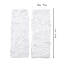 Halloween Gotiske Fingerløse Handsker til Kvinder og Mænd - Distressed Mesh Design, Ideelt Kostumetilbehør til Halloweenfester og Cos white
