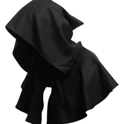 Halloween Grim Cowl Kappe Cosplay Kostumer Hætte Poncho