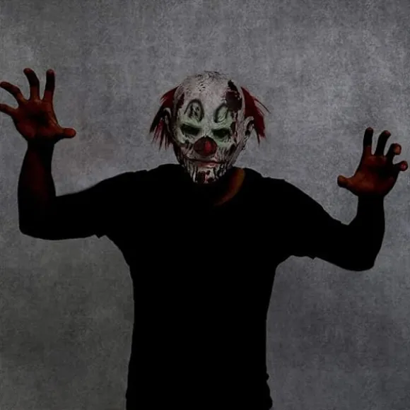 Halloween Gyser Ond Klovn Maske Horror Ansigt Zombie Maske
