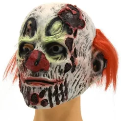 Halloween Gysermasker Latex Gyserklovnmasker White Red