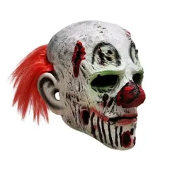Halloween Gysermasker Latex Gyserklovnmasker White Red