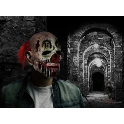 Halloween Gysermasker Latex Gyserklovnmasker White Red