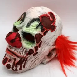 Halloween Gysermasker Latex Gyserklovnmasker White Red