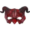 Halloween Halv Ansigt Scary Dyremaske, Karneval Dæmon Maske Fårehorn Spøgelse Djævel Grimace, Påske Horr