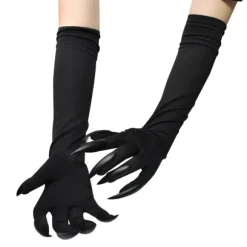 Halloween Handsker Voksne Halloween Klør Lange Sorte Dyrefødder Handsker Med Scary Lange Negle Sjove Spøgelses Sorte Negle Black Nails
