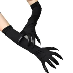 Halloween Handsker Voksne Halloween Klør Lange Sorte Dyrefødder Handsker Med Scary Lange Negle Sjove Spøgelses Sorte Negle Black Nails