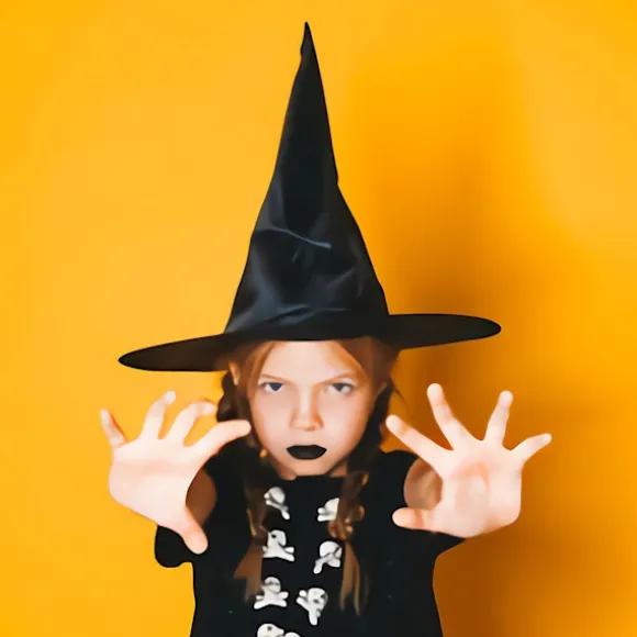 Halloween Hat Sort Oxford Klæde Heks Hat Makeup Harry Potter P