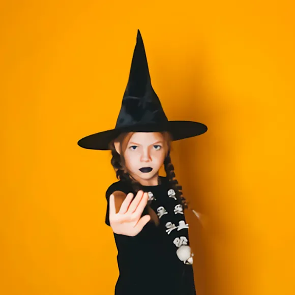 Halloween Hat Sort Oxford Klæde Heks Hat Makeup Harry Potter P