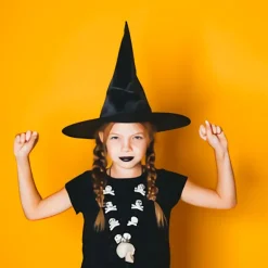 Halloween Hat Sort Oxford Klæde Heks Hat Makeup Harry Potter P