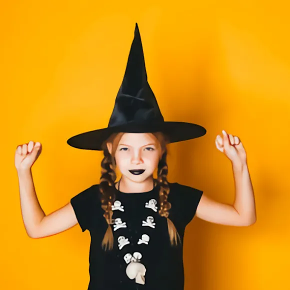 Halloween Hat Sort Oxford Klæde Heks Hat Makeup Harry Potter P