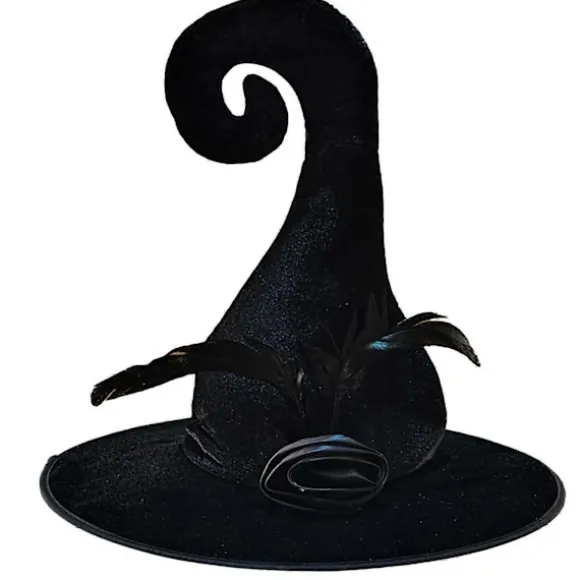 Halloween Heksehat Cosplay Troldmandshat Heksehat Kvinder Mænd Unisex Hekse Cosplay Kostumehat Festhue Festival Hovedbeklædning Black