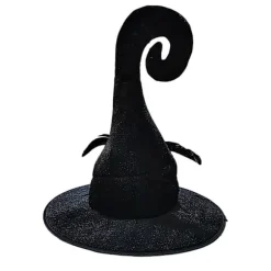 Halloween Heksehat Cosplay Troldmandshat Heksehat Kvinder Mænd Unisex Hekse Cosplay Kostumehat Festhue Festival Hovedbeklædning Black