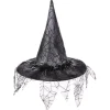 Halloween heksehat i net, troldmandshat, makeupkostume, rekvisit, cosplay