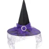 Halloween Heksehat til Kvinder Spids Blonde Halloween Kostumetilbehør til Fest