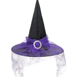 Halloween Heksehat til Kvinder Spids Blonde Halloween Kostumetilbehør til Fest