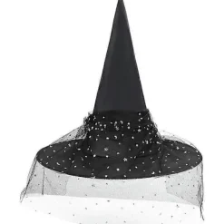Halloween Heksehat til Kvinder Spirallace Halloween Kostume Tilbehør til Fest