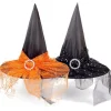 Halloween heksehatte, heksehovedbånd 2 stykker Wicked Witch Hat til