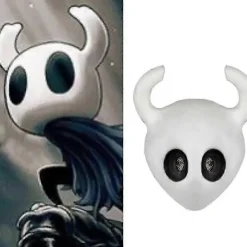 Halloween Hollow Knight Cosplay Latex Maske Hovedbeklædning Party Rollespil Maskerade Rekvisitter Hovedbeskyttelse-FF-