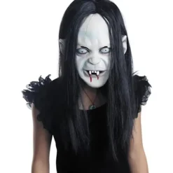 Halloween Horror Grimace Ghost Maske Langt Hår Paryk Grudge Sadako G