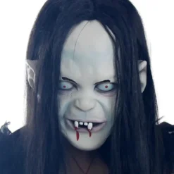 Halloween Horror Grimace Ghost Maske Langt Hår Paryk Grudge Sadako G
