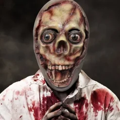 Halloween Horror Hovedbeklædning Atmosfære Legetøj Ond Thriller Hudløs Ansigtsløs Maske Hovedbeklædning Mænd Kvinder