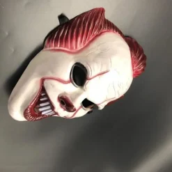 Halloween Horror Klovneansigtsmaske Skræmmende Cosplay Klovneansigtsmaske Hjelm Halloween Fest Kostume Rekvisit Maskerade